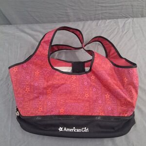 American Girl Red Travel DOLL CARRY BAG Shoulder Tote Purse + Accessories Pouch